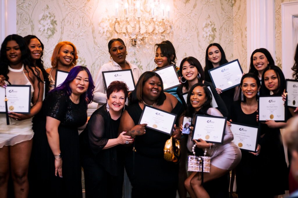 Graduation at a cosmetology school in Philadelphia